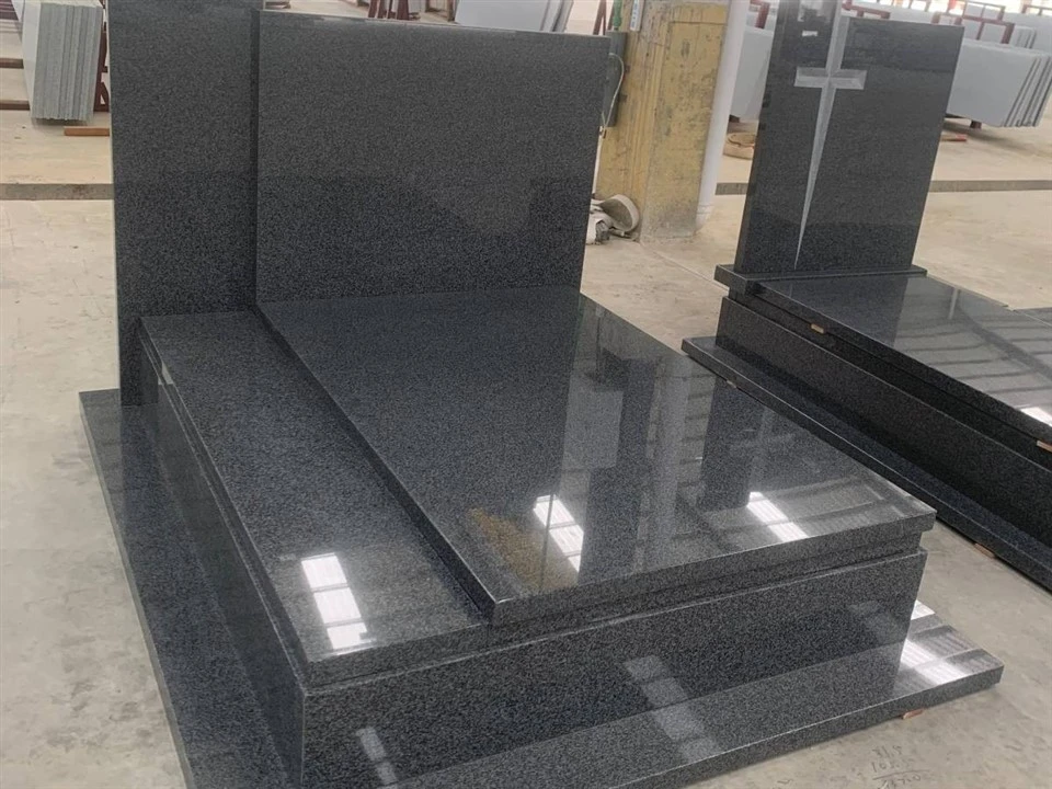 Cambodia G654 Granite Tombstone _ Poland Style Supplier